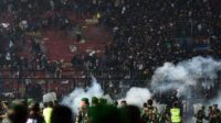 Suasana di Stadion Kanjuruhan, setelah laga Arema FC kontra Persebaya Surabaya, Sabtu (1/10/22)