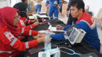 PT Pertamina EP Limau Field membuka Peringatan Bulan Keselamatan dan Kesehatan Kerja (K3) dengan menggelar kegiatan donor darah di Kantor Limau Field