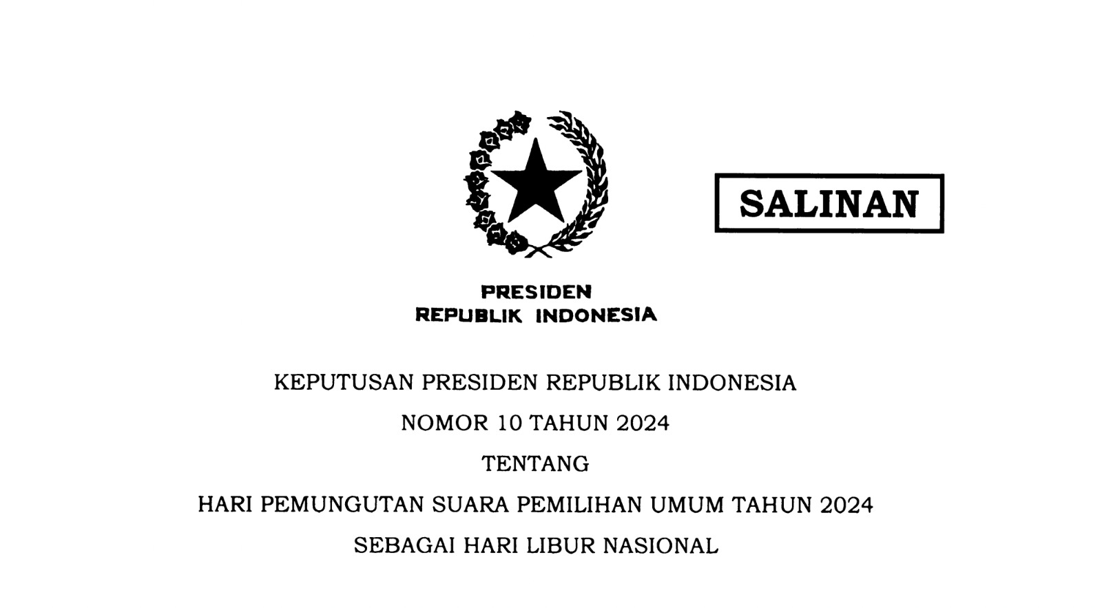 Resmi! Presiden Tetapkan Hari Pemilu 14 Februari 2024 Sebagai Hari